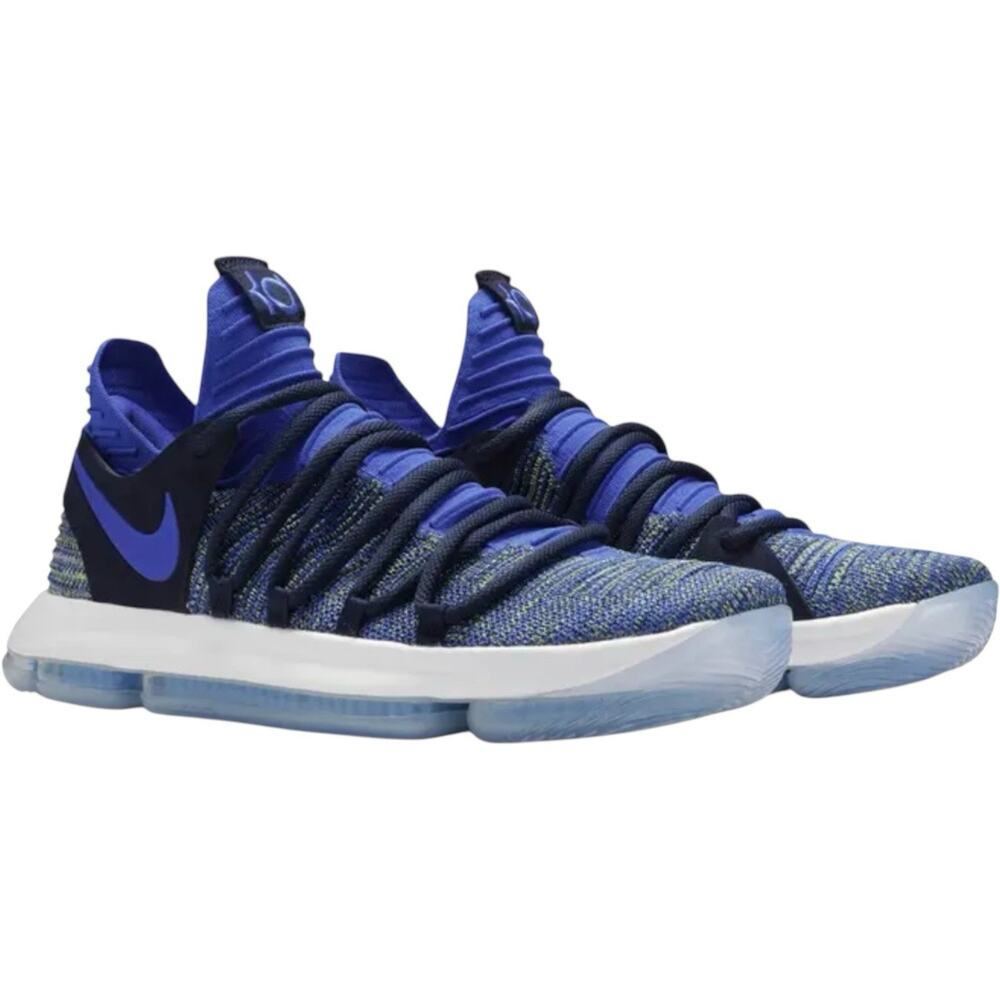 NIKE ZOOM KD10 NFS PE ID QS Racer Blue Navy White WARRIORS MEN Sz 8.5 Sneakers